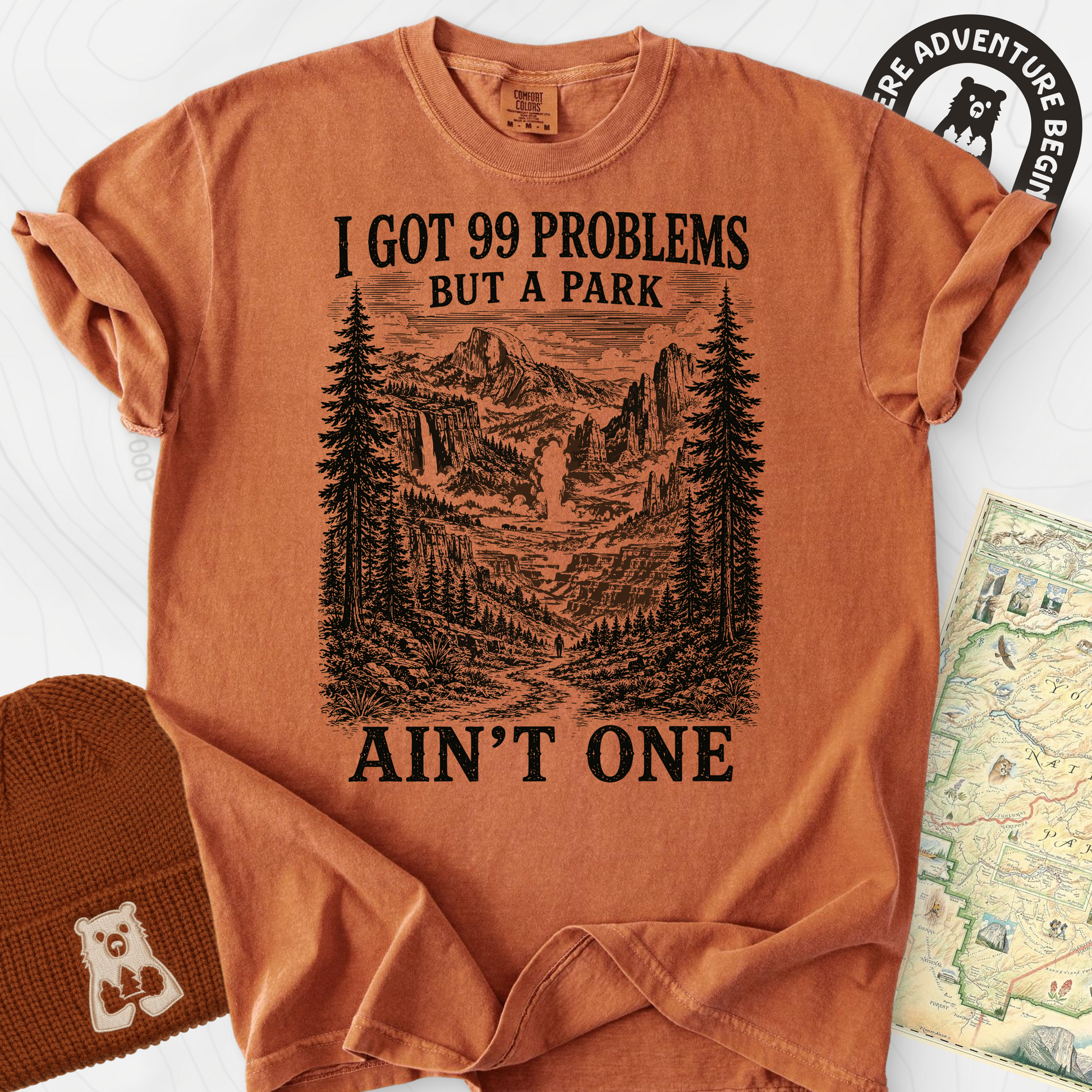 99 Problems Yam front print heavyweight T-shirt
