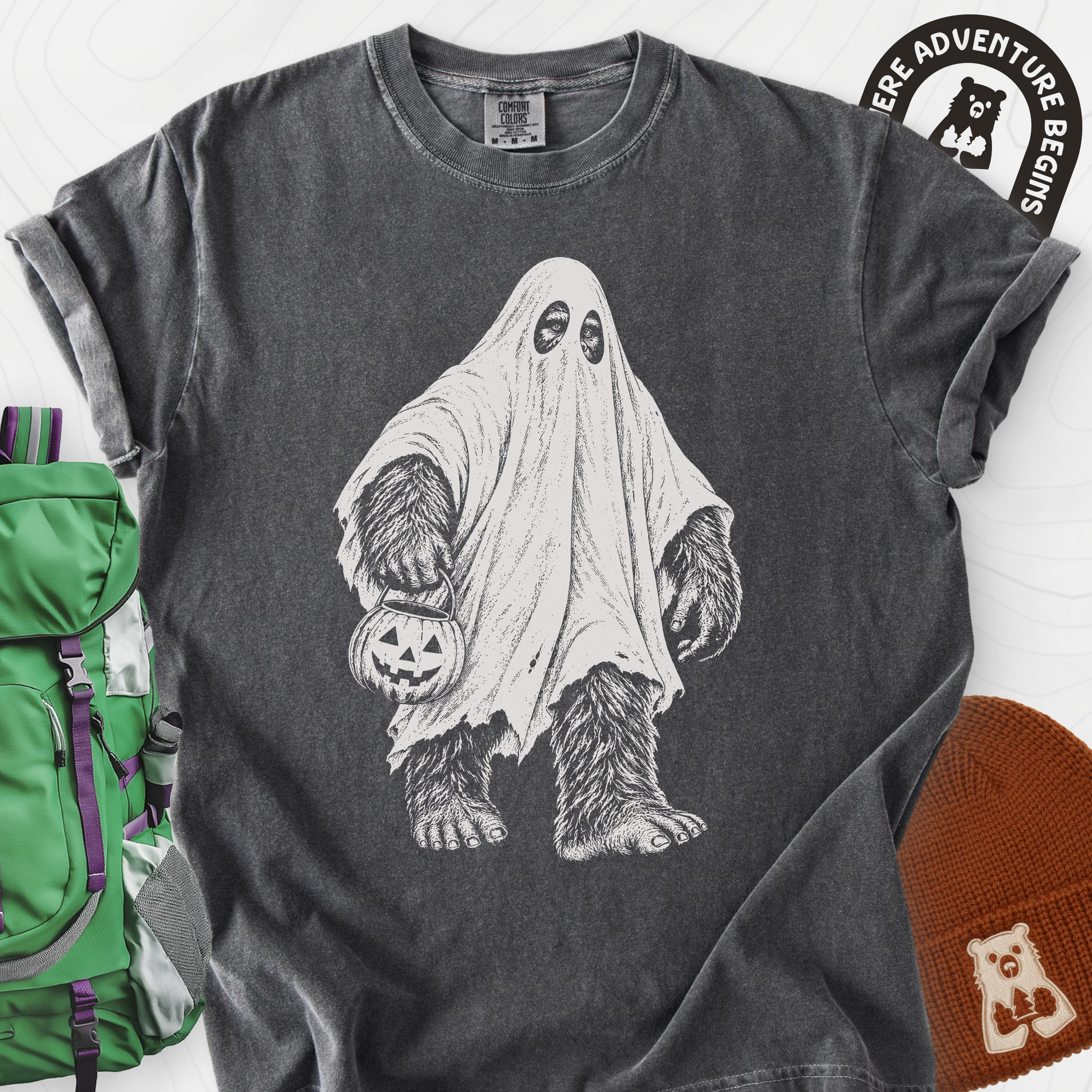Bigfoot Ghost Pepper front print heavyweight T-shirt