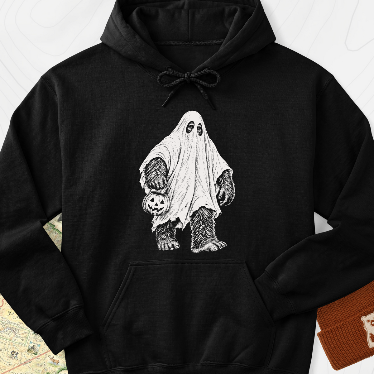 Bigfoot Ghost Hoodie - Black