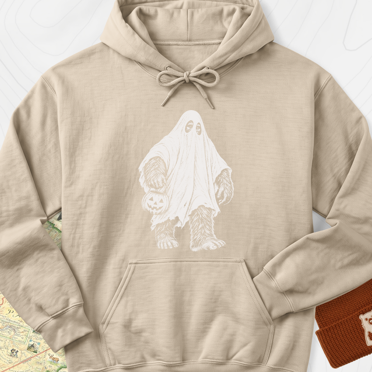 Bigfoot Ghost Hoodie - Sand