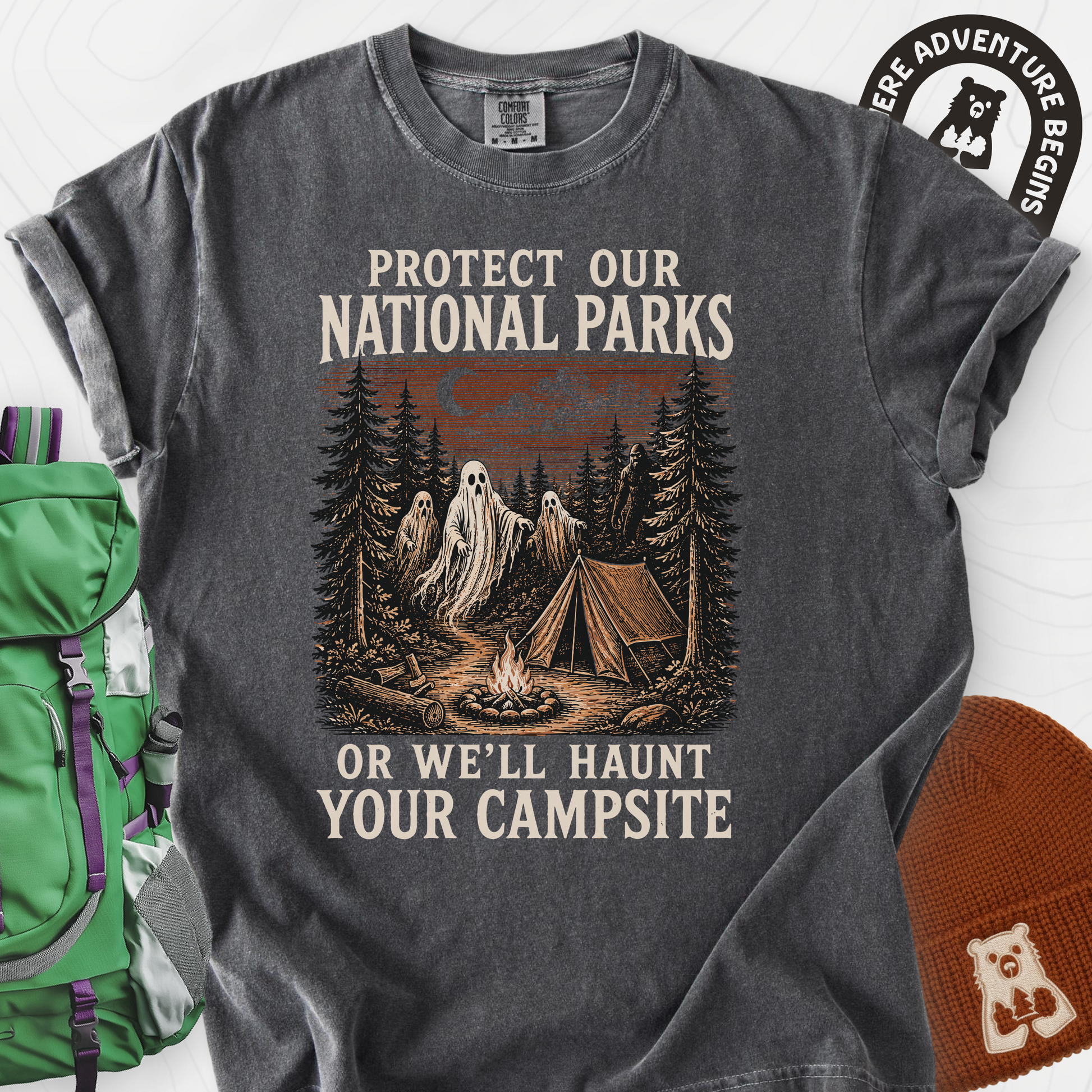 Haunted National Parks Pepper front print heavyweight T-shirt