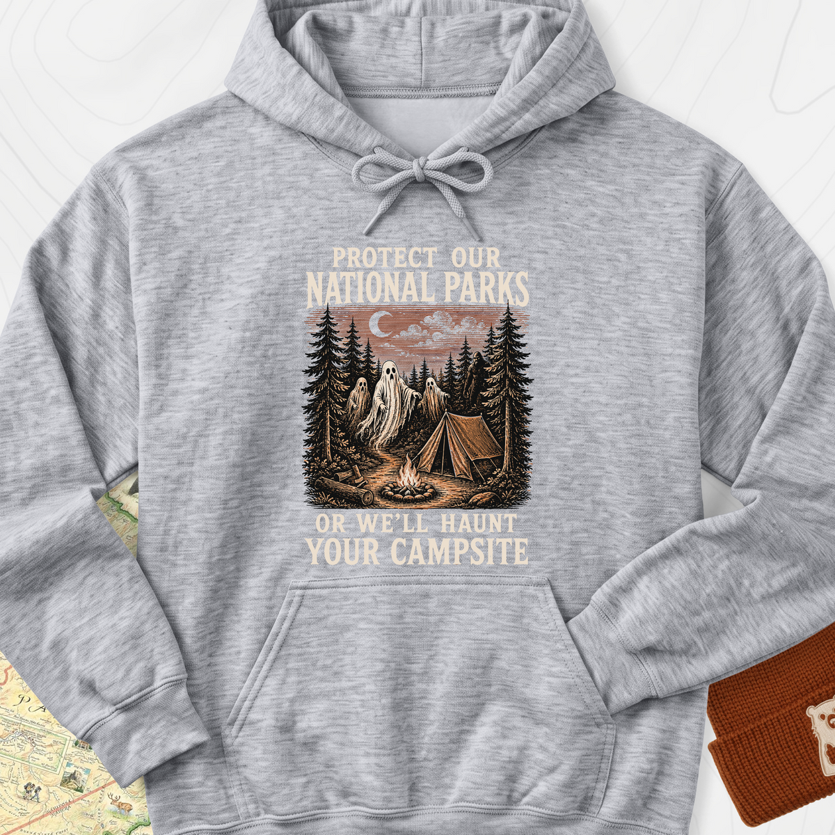 Haunted National Parks Hoodie - Sport Grey