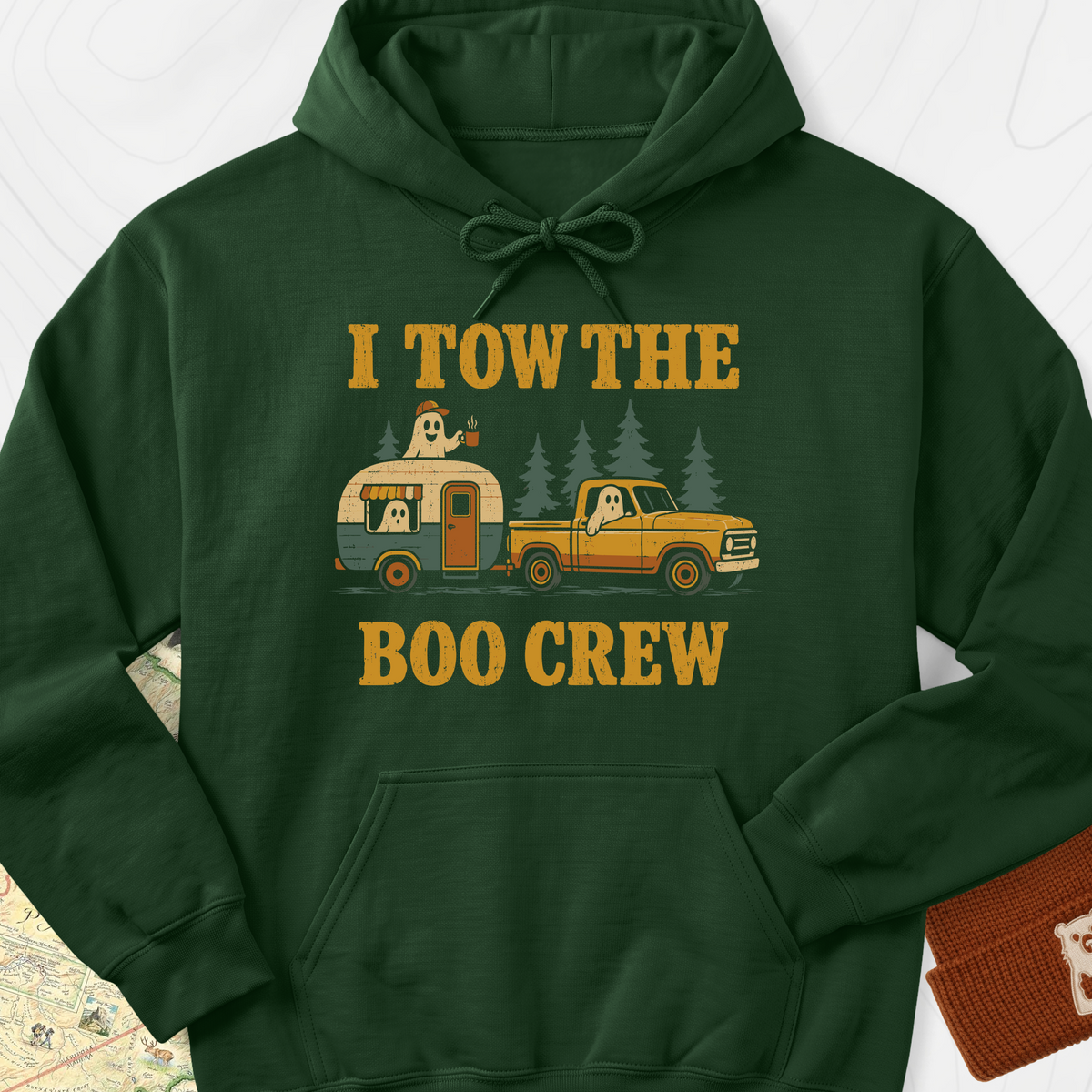 I Tow The Boo Crew Hoodie - Forest Green