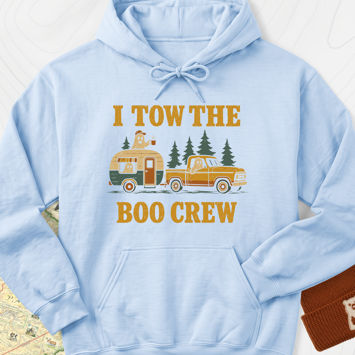I Tow The Boo Crew Hoodie - Light Blue