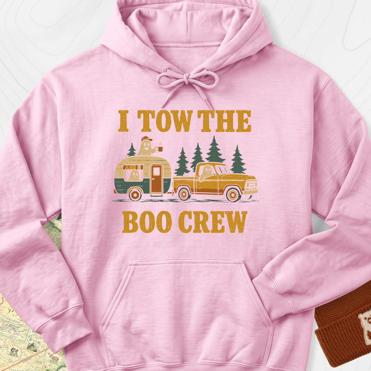 I Tow The Boo Crew Hoodie - Light Pink