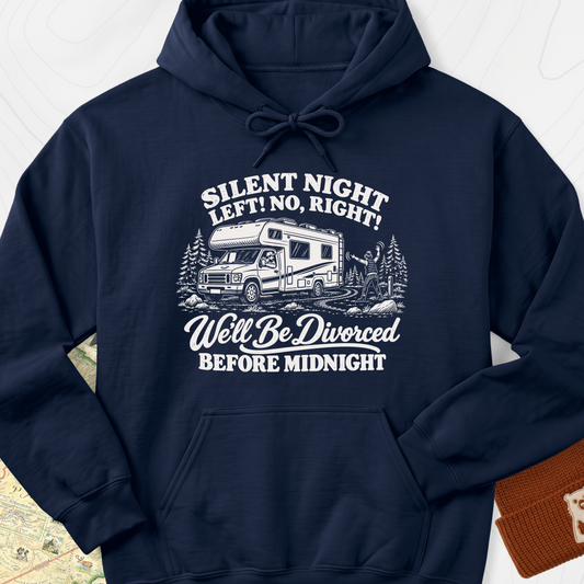 Silent Night RV Divorce Hoodie - Navy