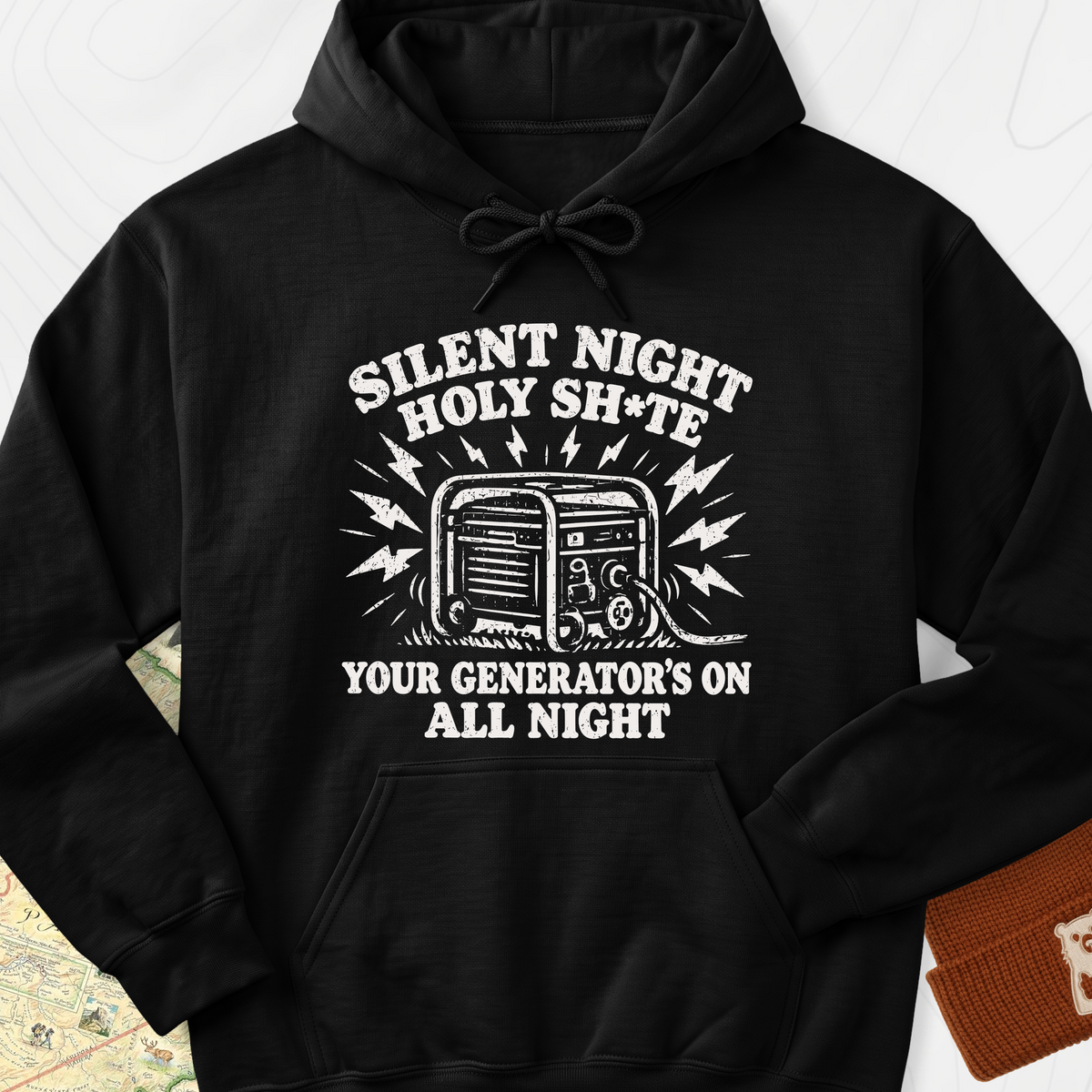 Silent Night Generator Hoodie - Black