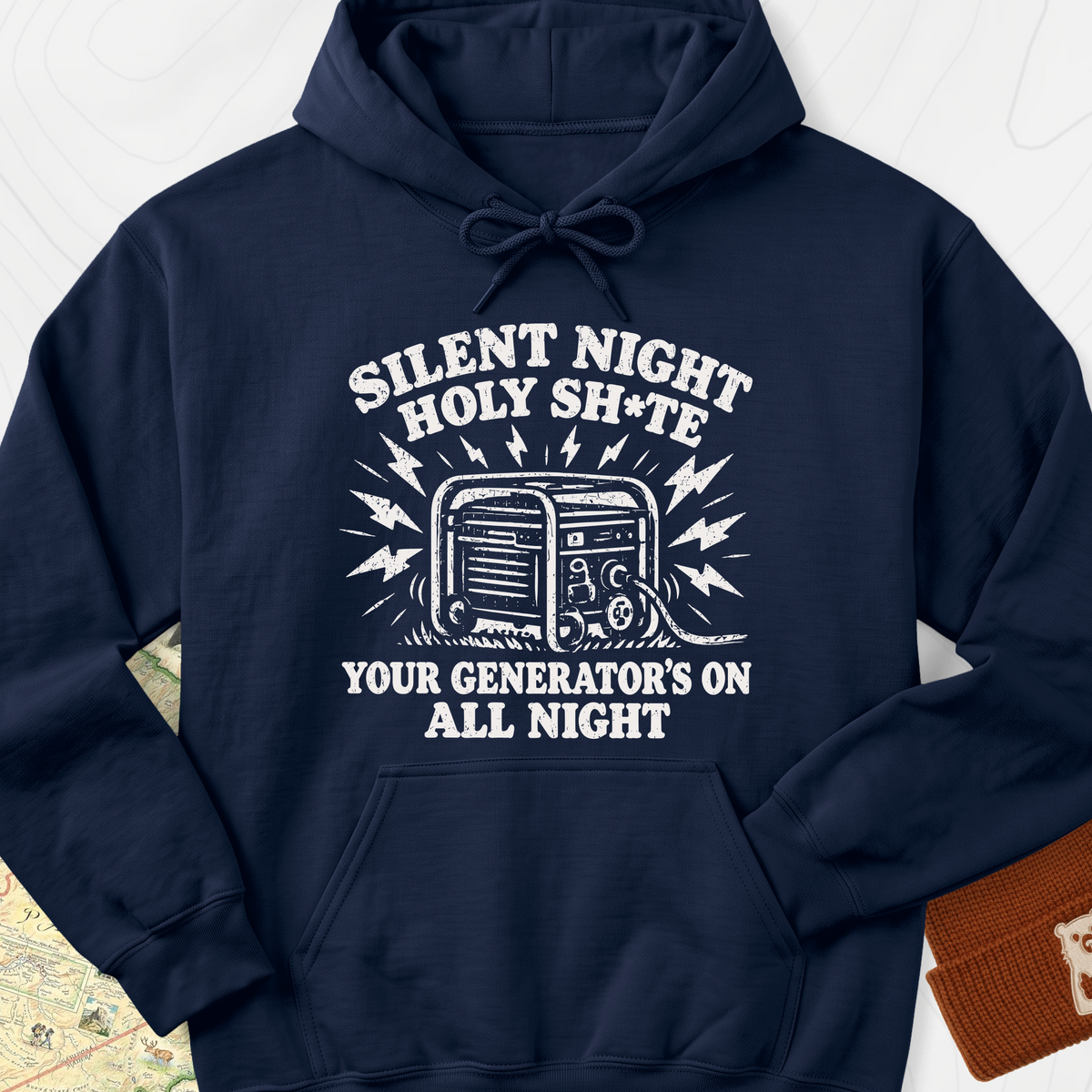 Silent Night Generator Hoodie - Navy