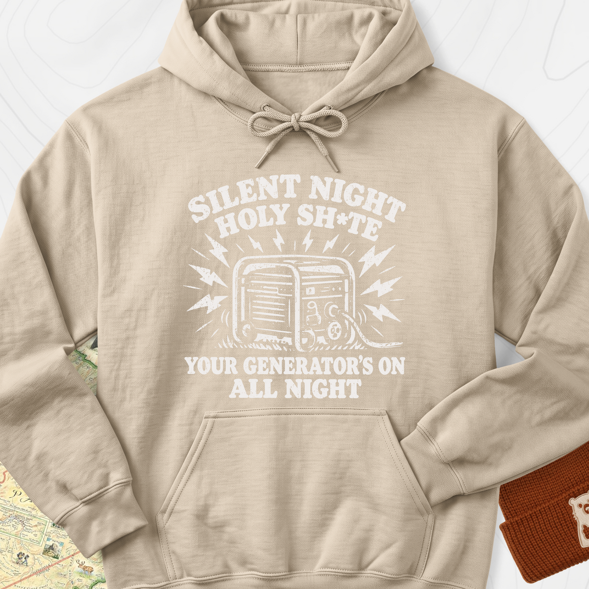 Silent Night Generator Hoodie - Sand