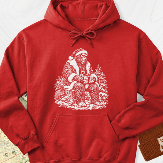 Bigfoot Santa Hoodie - Red