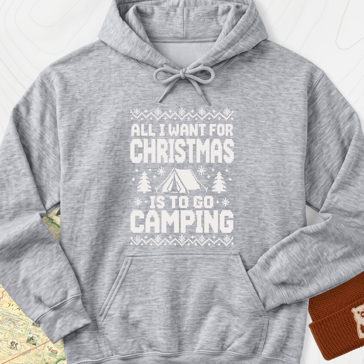 Christmas Camping Wish Hoodie - Sport Grey