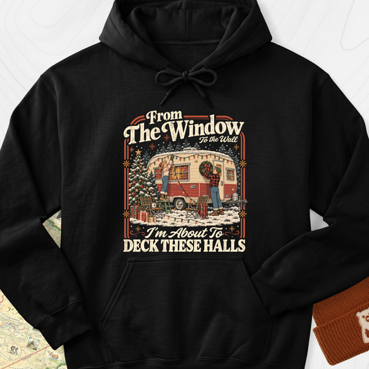 Deck These Halls Camper Hoodie - Black