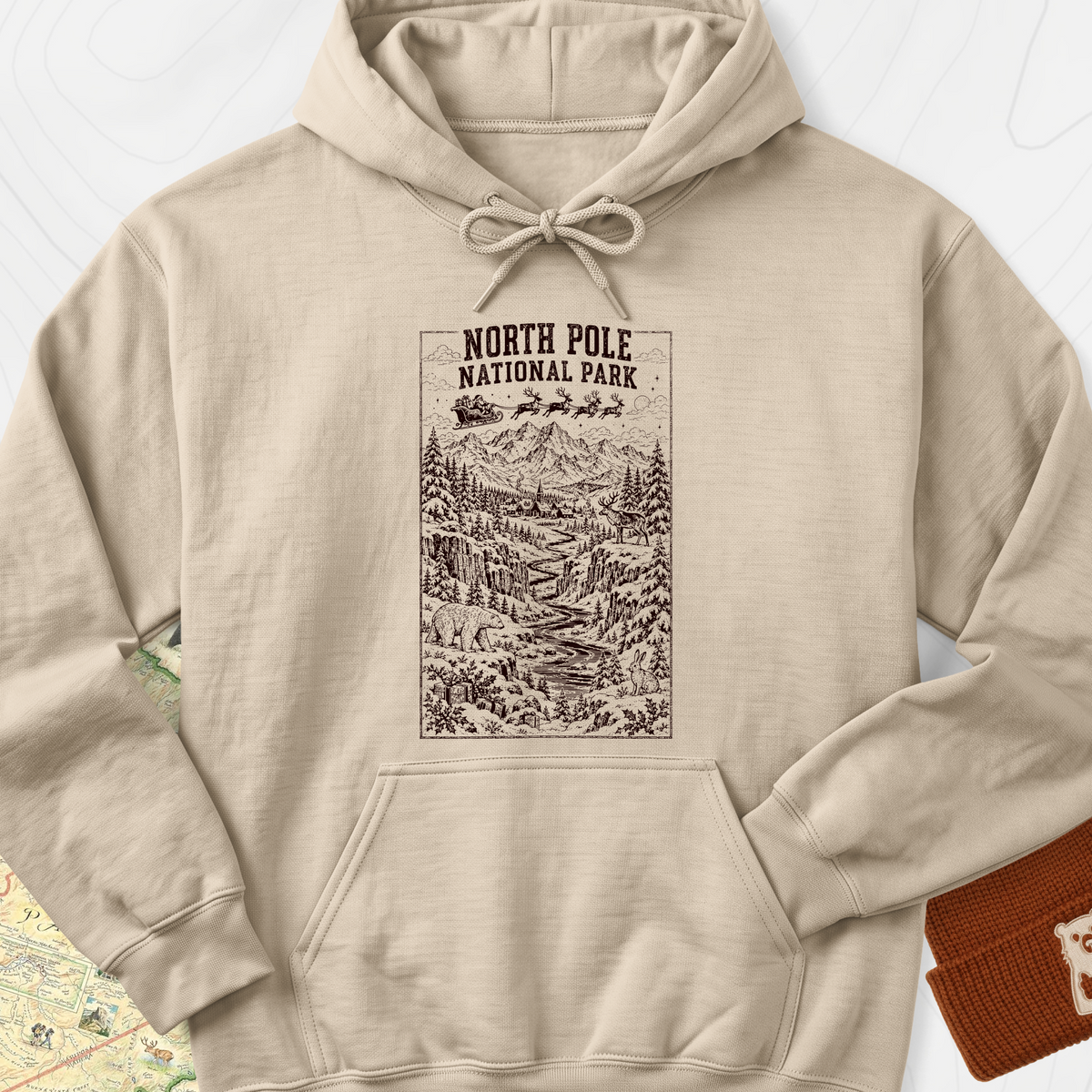 North Pole National Park Hoodie - Sand