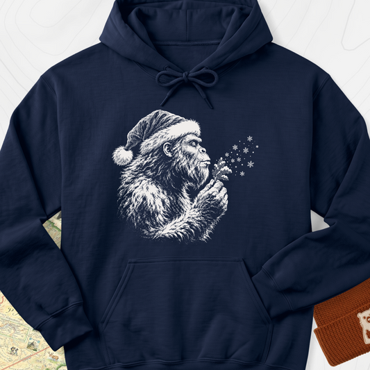 Bigfoot Snow Wishes Hoodie - Navy