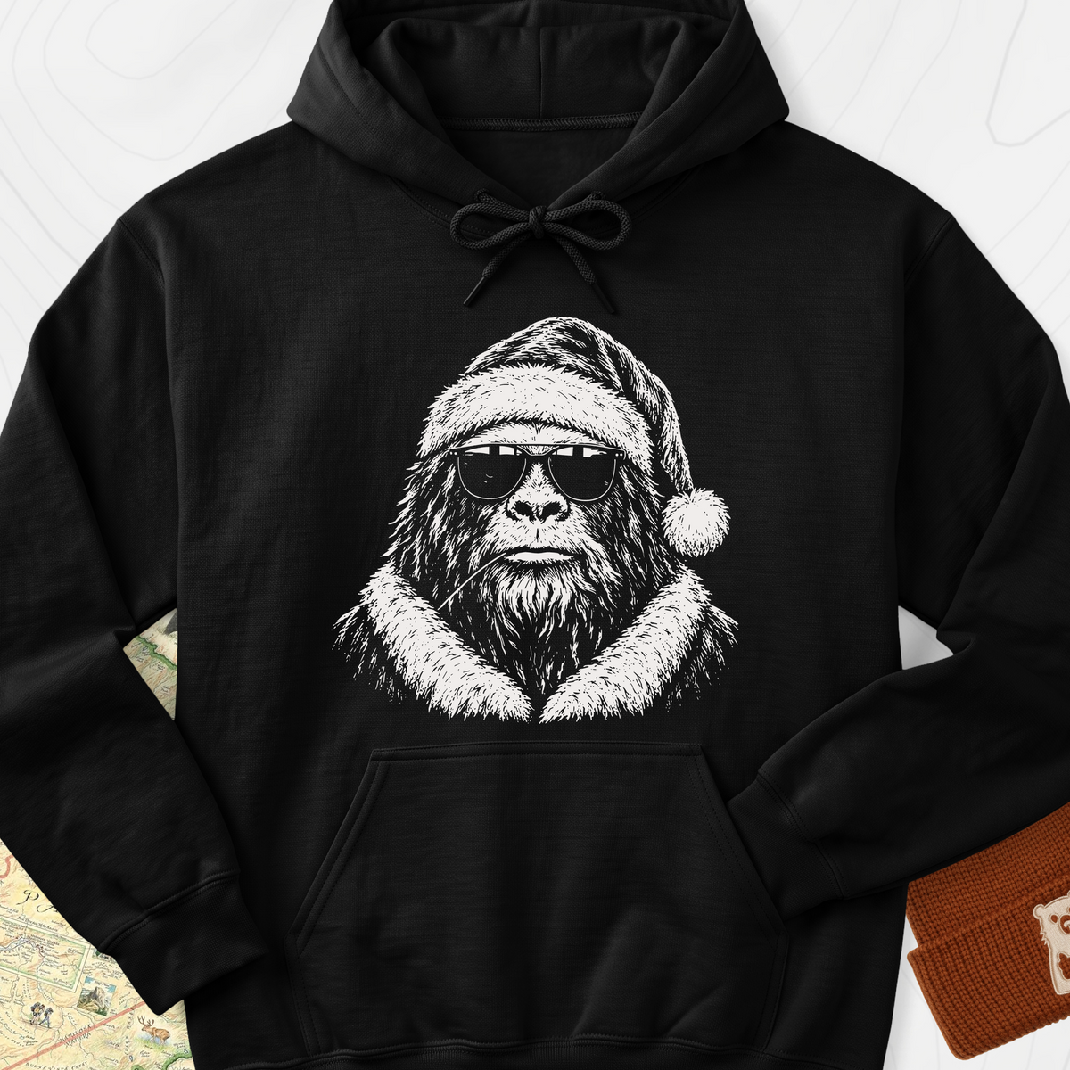 Cool Santa Squatch Hoodie