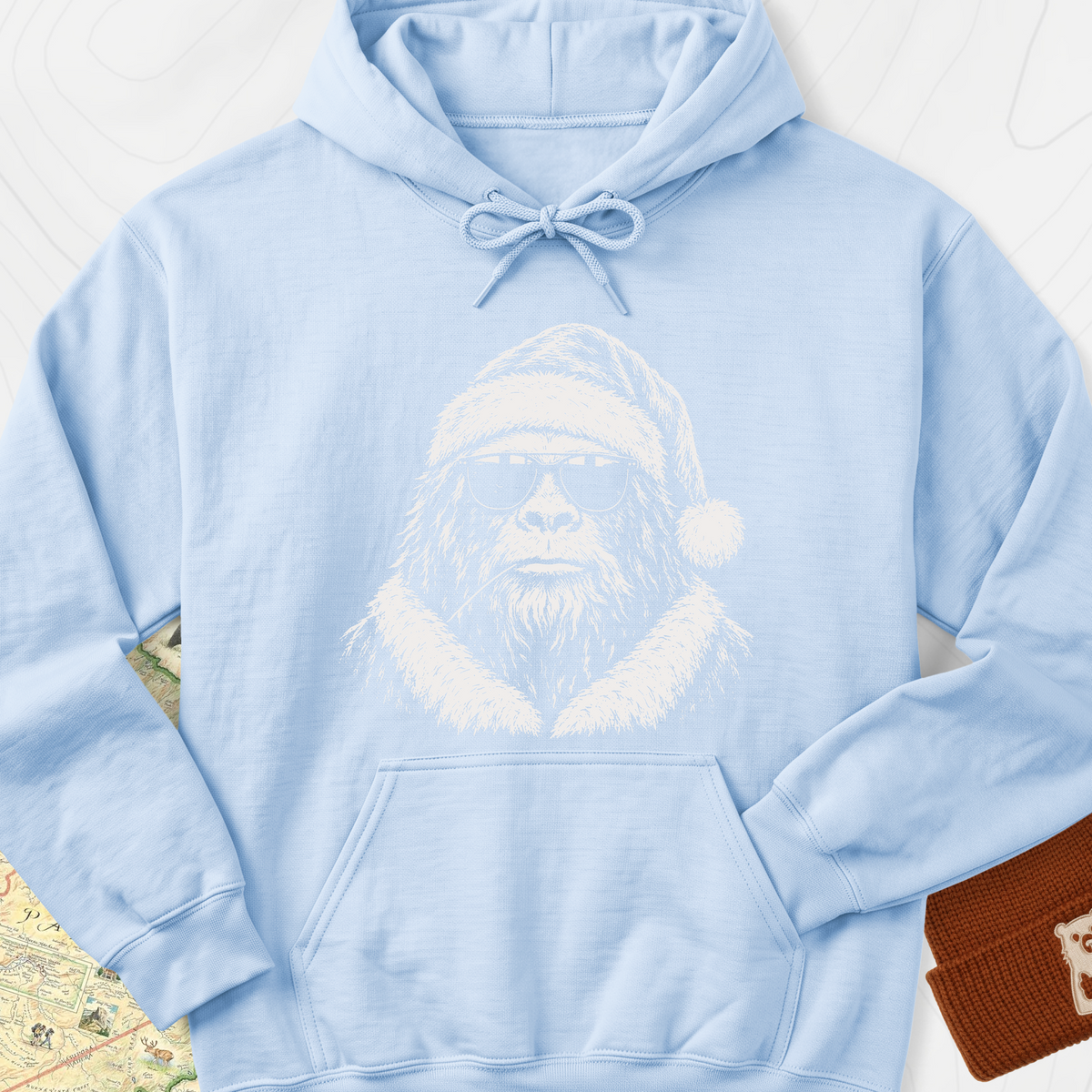 Cool Santa Squatch Hoodie