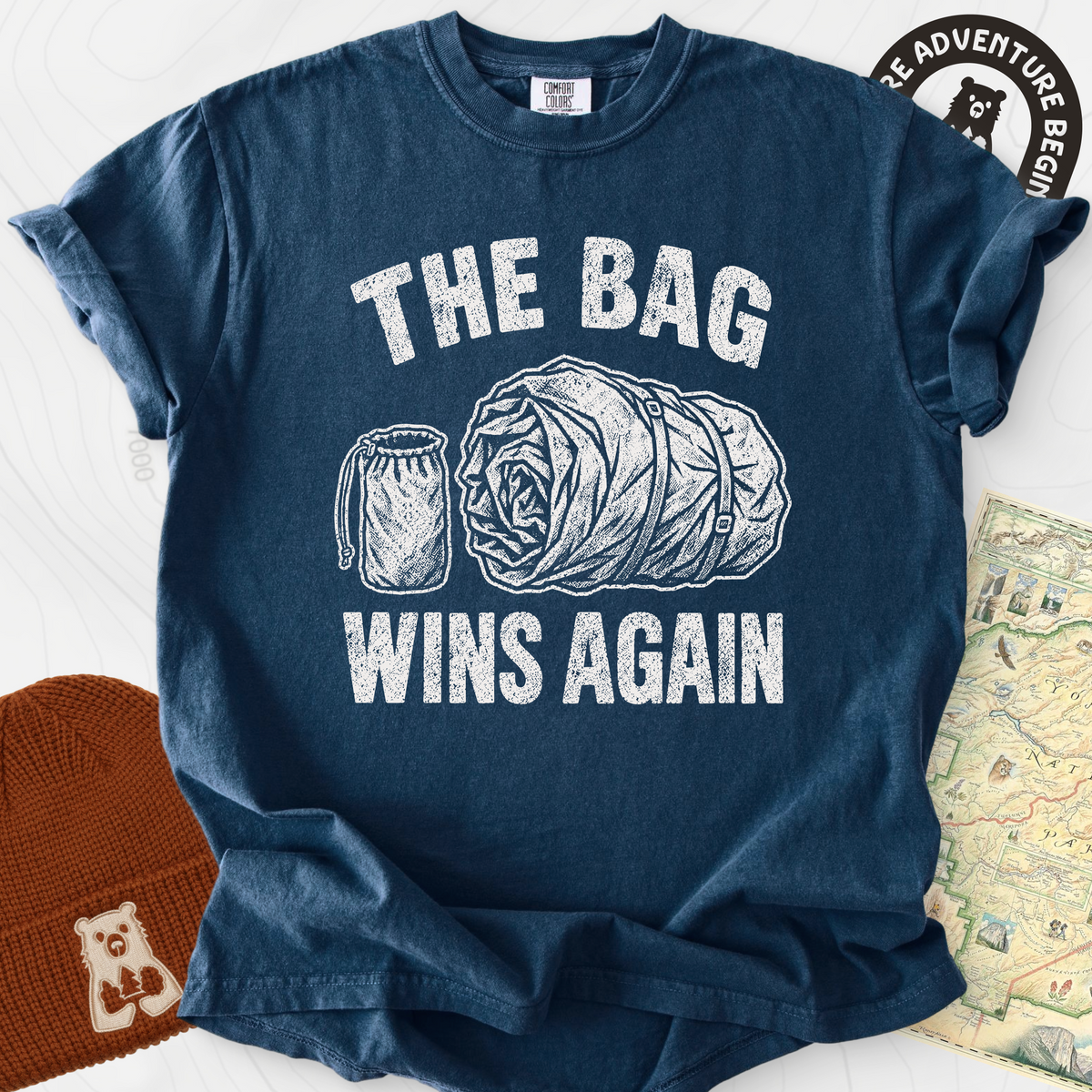 The Bag Wins Again T-Shirt — Navy — Front print [studio:1epgILOJ4021S3sDiIiTZWNC7xYic_Qxl]