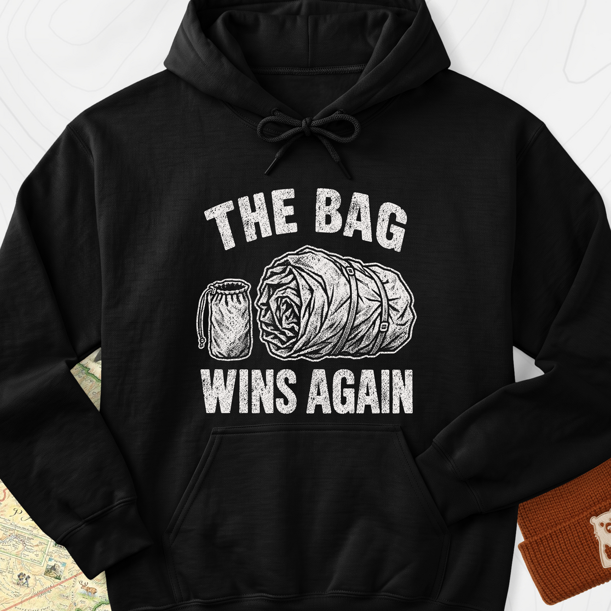 The Bag Wins Again Hoodie — Black — Front print [studio:1C_fAfdY3UQaVNaH9OlkN1JWm5yR5vdAg]