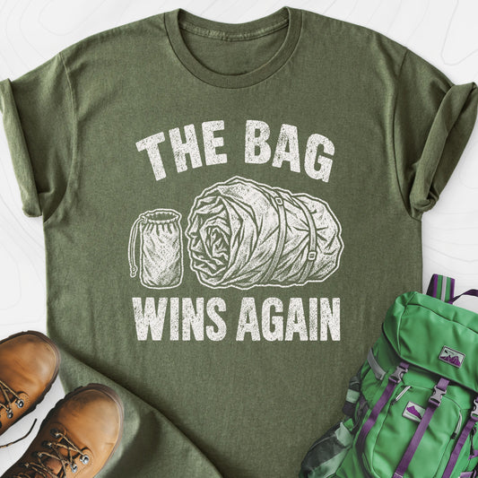 The Bag Wins Again Lightweight T-Shirt — Military Green — Front print [studio:1fi3xZyLG2nhVZPi1GhB8vcCVSA9chBjH]