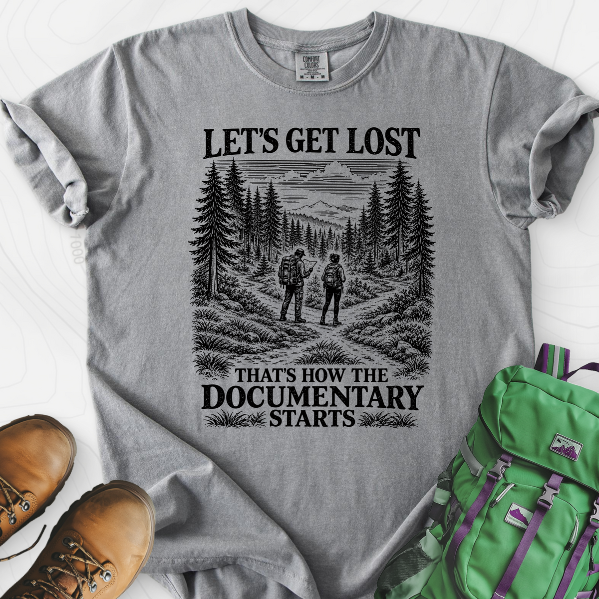 That's How the Documentary Starts T-Shirt — Grey — Front print [studio:13Qs57NFG7ccfDZXmwHF4yXX2WbMUvO0M]