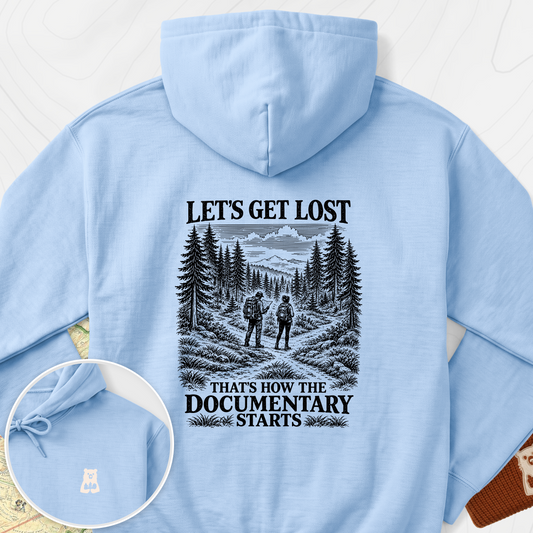 That's How the Documentary Starts Back Print Hoodie — Light Blue — Back print [studio:1aZkhb9AjiDvLw-B2H-gaMfql8P6NKZLp]