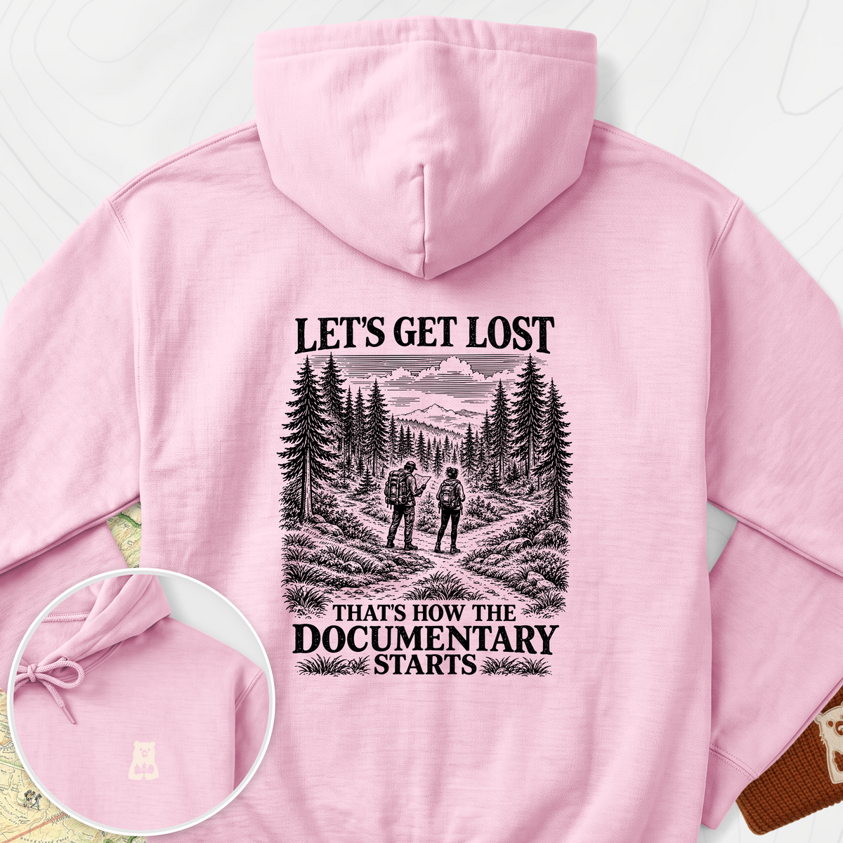 That's How the Documentary Starts Back Print Hoodie — Light Pink — Back print [studio:1GwWblS4NwSA9JFCQLzd_sudJ4deMuTi6]