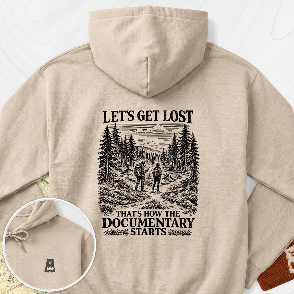 That's How the Documentary Starts Back Print Hoodie — Sand — Back print [studio:1B0qNFYvz20HWpYulGEPnEsgIaswoEpWz]