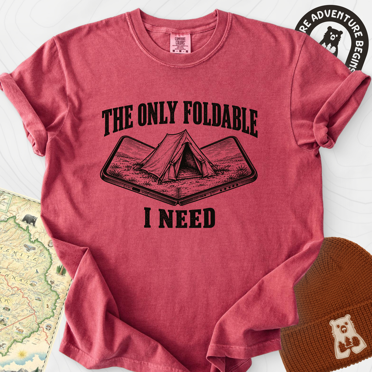 The Only Foldable I Need T-Shirt — Crimson — Front print [studio:1EOM0BaNYR4LxJU3YZPCq2SQS5FFi3kUN]