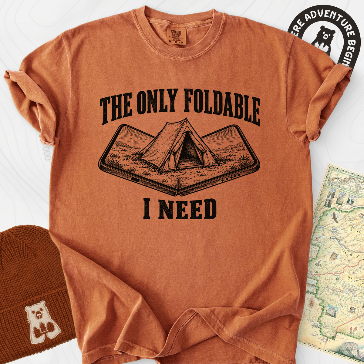 The Only Foldable I Need T-Shirt — Yam — Front print [studio:1oqv0K2Rox4fmBUGsV5AVFDWc_gxBXqgs]