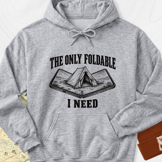 The Only Foldable I Need Hoodie — Sport Grey — Front print [studio:1amX9jTOBq63AwQSTKpCC3Qs8oEpd-2Pv]