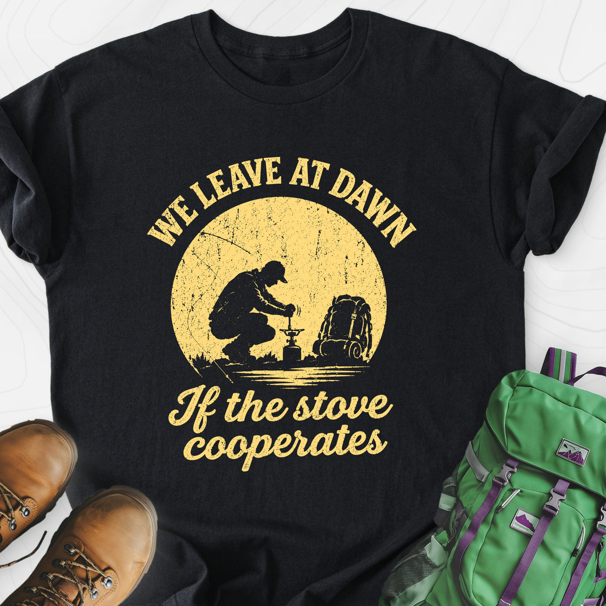 We Leave at Dawn Lightweight T-Shirt — Black — Front print [studio:1LN0pTBZ9jaCYwhdxQKNkv2Z7X8dX4pFv]