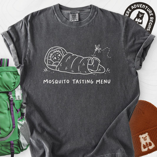 Mosquito Tasting Menu T-Shirt — Pepper — Front print [studio:13H2_WqawmuI1zyE0_T-cV6OjYHqLMW8m]
