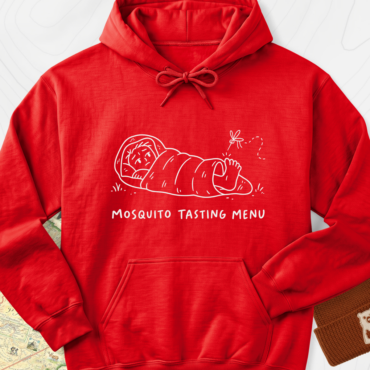 Mosquito Tasting Menu Hoodie — Red — Front print [studio:1S8BSOo2BnwS-Gfpav3k6yEPDZNahUQLV]