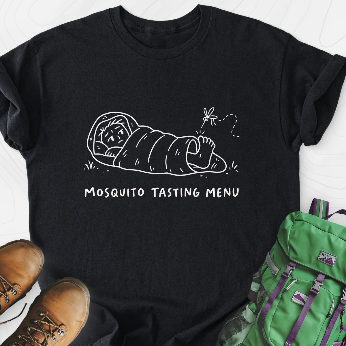 Mosquito Tasting Menu Lightweight T-Shirt — Black — Front print [studio:1nZ8z-Bnv7DP8l8gOQxrFjBavNoeQcjI2]