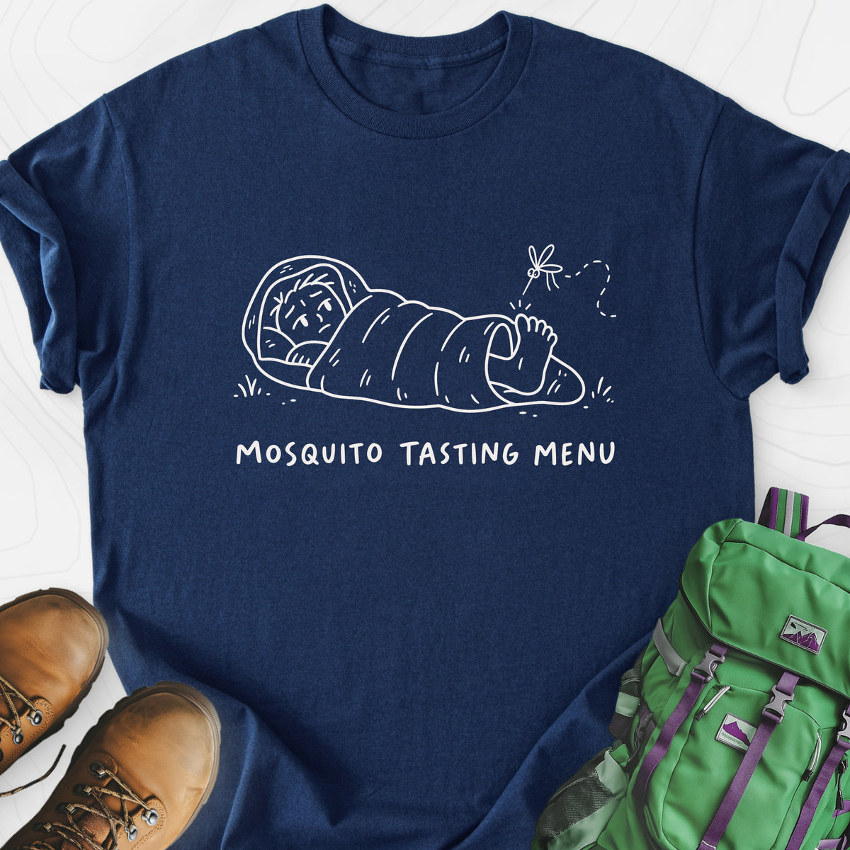 Mosquito Tasting Menu Lightweight T-Shirt — Navy — Front print [studio:17Ji8lPYDkPfEG66yGNPitJKeOvJzTZkG]