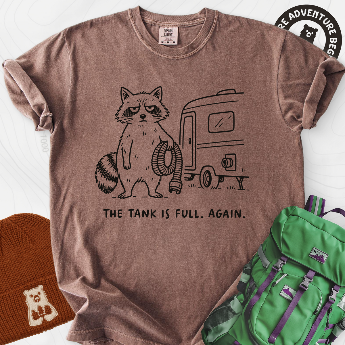The Tank Is Full Again T-Shirt — Espresso — Front print [studio:1aWU4wRwZgx-lAnCzltj0EG7-jTnrNvEF]