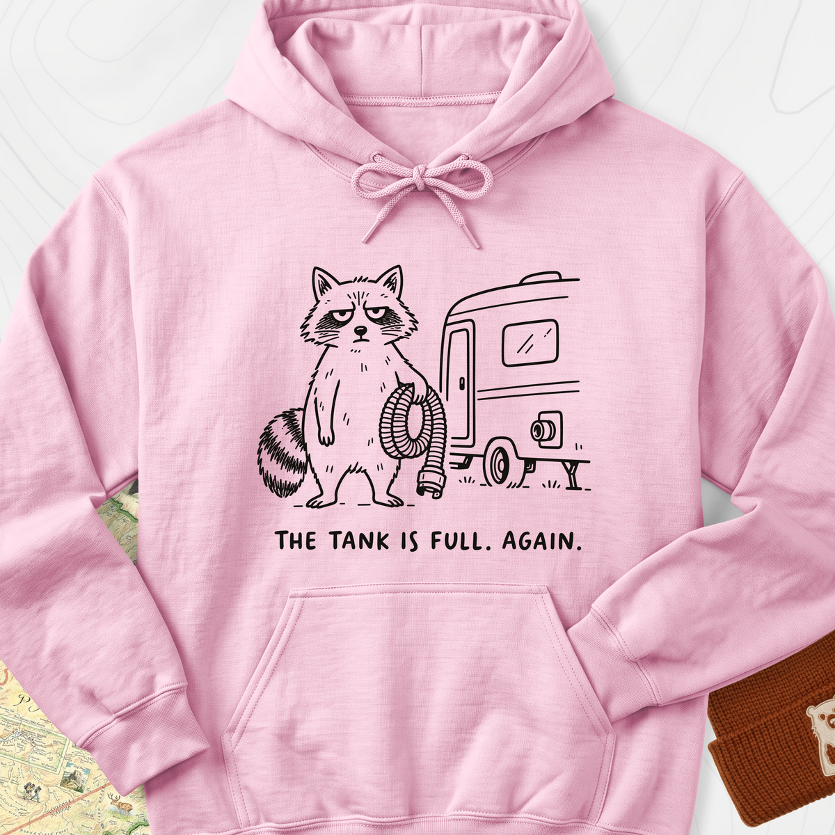 The Tank Is Full Again Hoodie — Light Pink — Front print [studio:1mxcfht8UeLhjcTD9IdzeiZH3OAByWSAX]