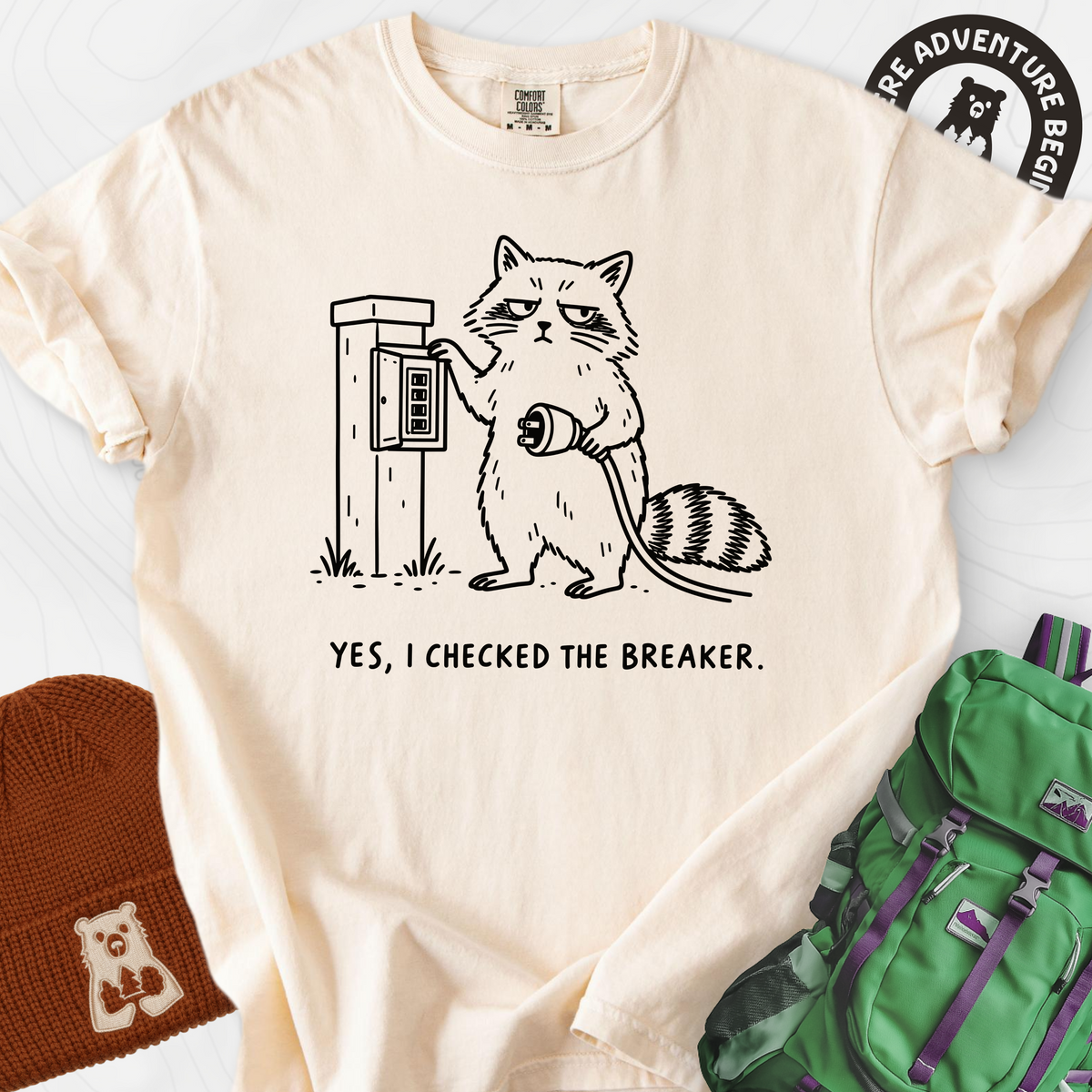 I Checked the Breaker T-Shirt — Ivory — Front print [studio:1Kb5JwwszKYLdAwp3ndOQnxs6nUnpZDko]