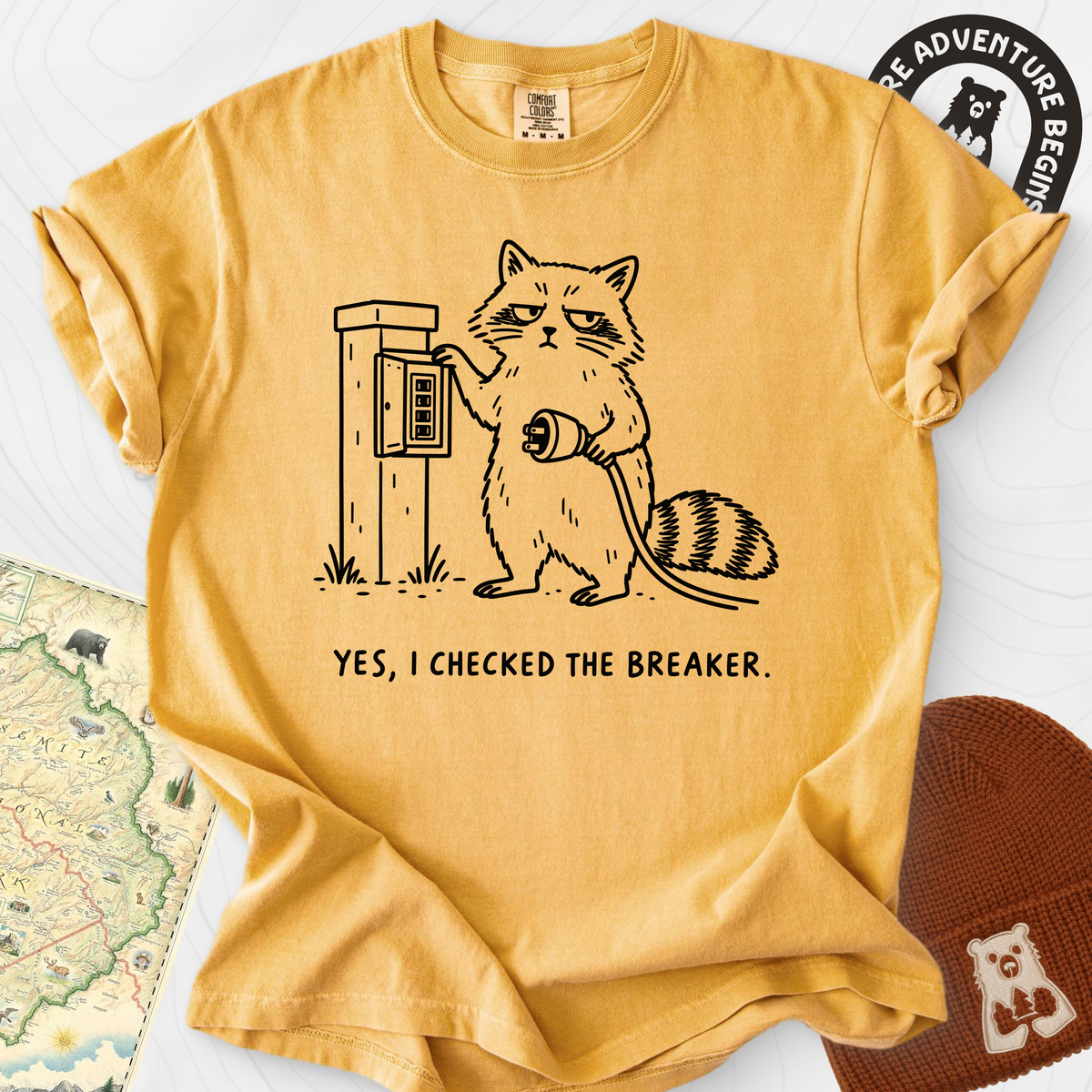 I Checked the Breaker T-Shirt — Mustard — Front print [studio:1lArkhzuXhGh0LxTTkujwVehKKFxn6NzK]