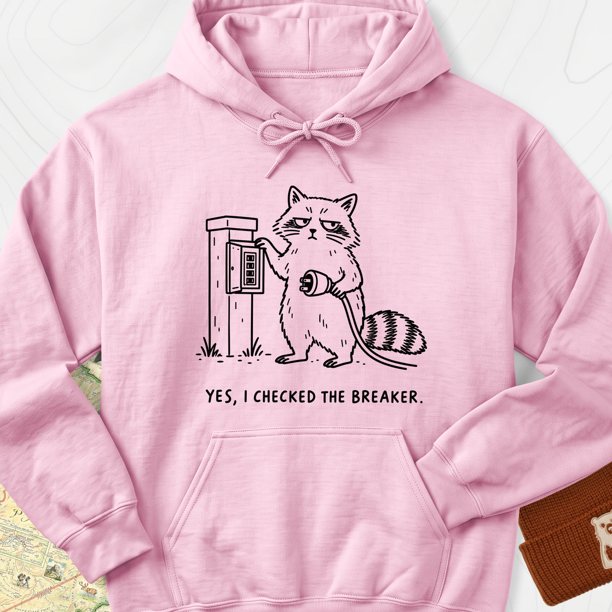 I Checked the Breaker Hoodie — Light Pink — Front print [studio:1ky0Mh3CxWyxI3MakWkdIxcSERk0d30Fz]