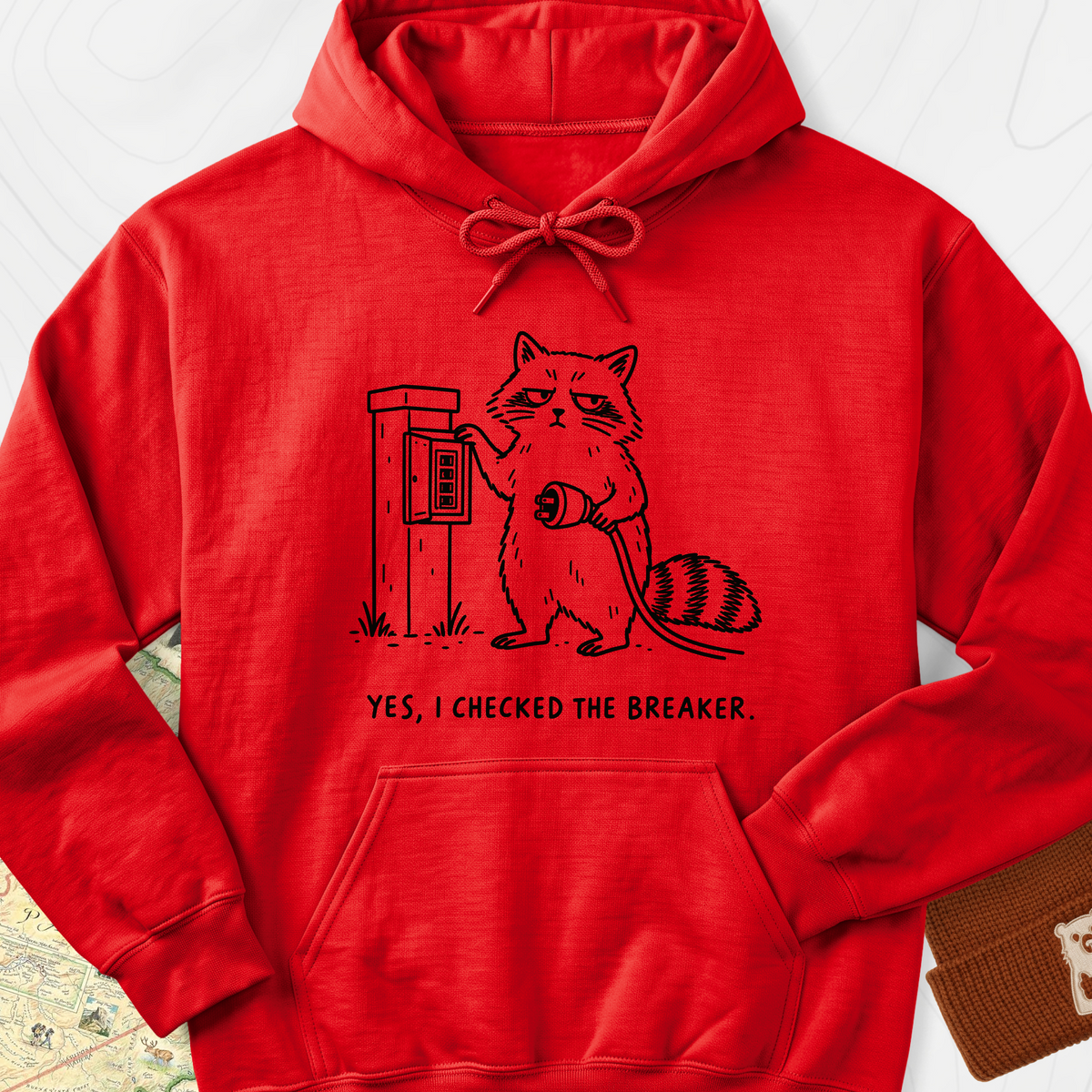 I Checked the Breaker Hoodie — Red — Front print [studio:1xFP6pofcTPLTt6JpqEC4qdh4ujYcMogv]