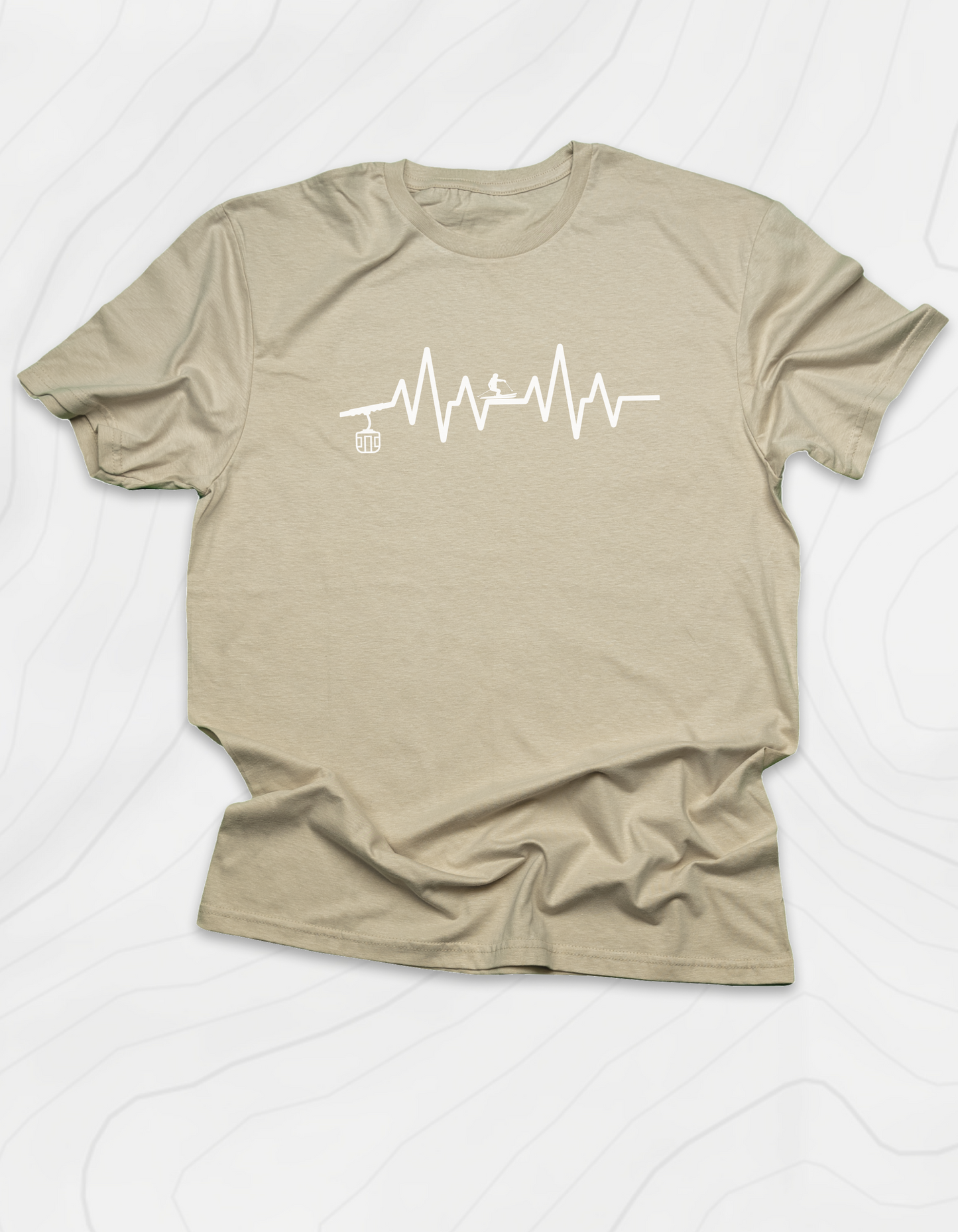 Skiing Heartbeat T-Shirt