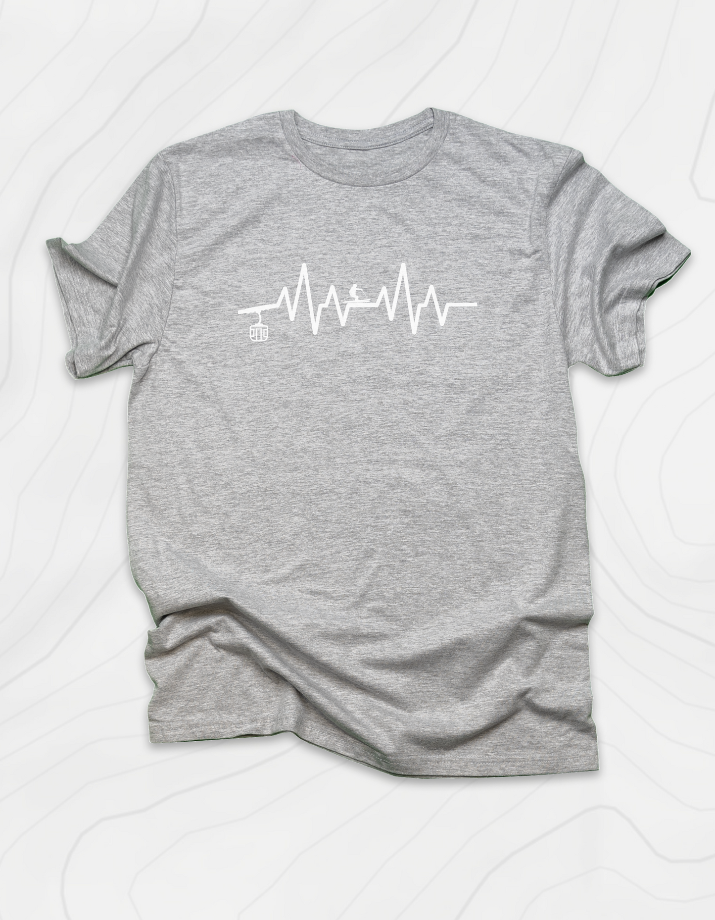 Skiing Heartbeat T-Shirt