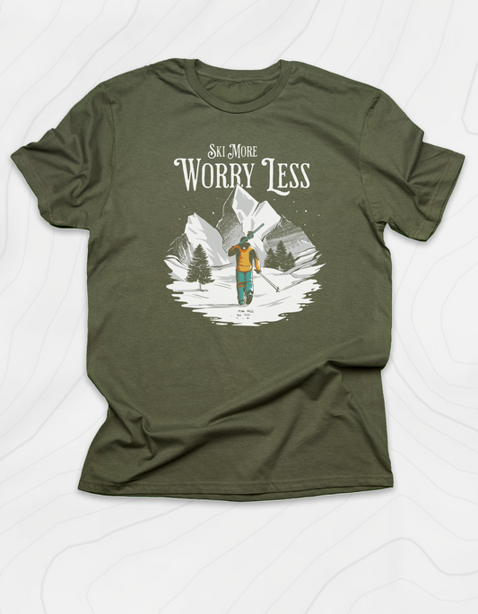 Ski More Worry Less T-Shirt