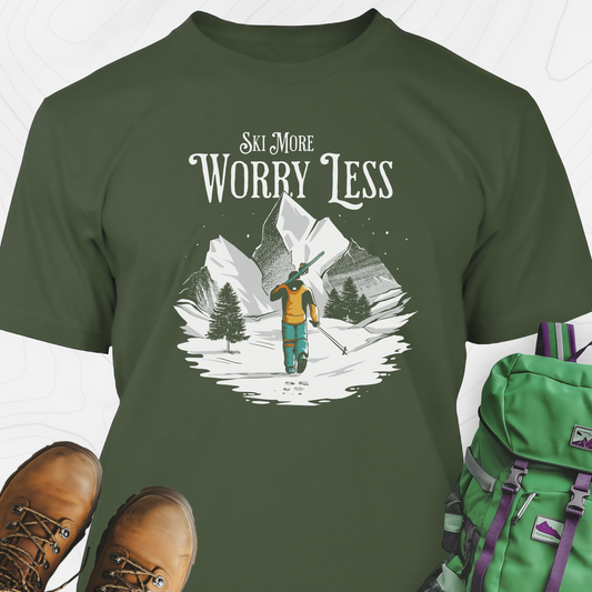 Ski More Worry Less T-Shirt