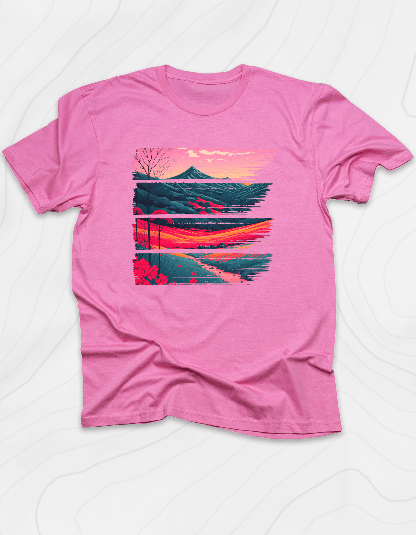 Red Rolling Hills T-Shirt