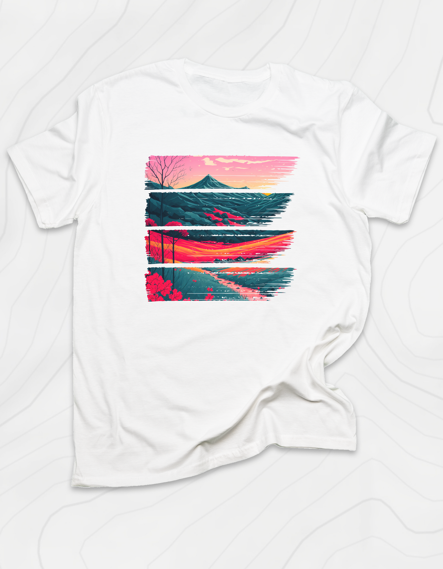 Red Rolling Hills T-Shirt