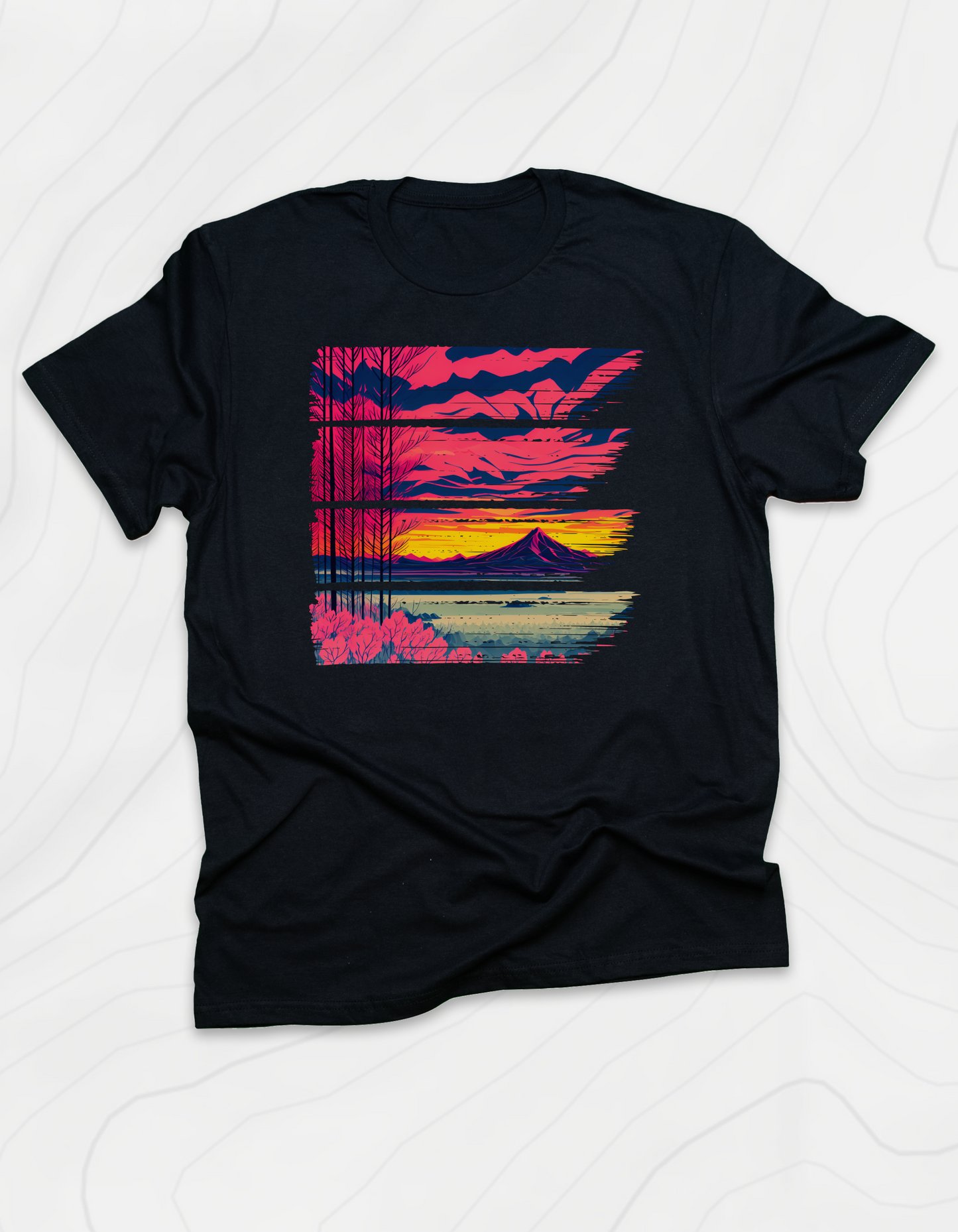 Red and Pink Sunset T-Shirt