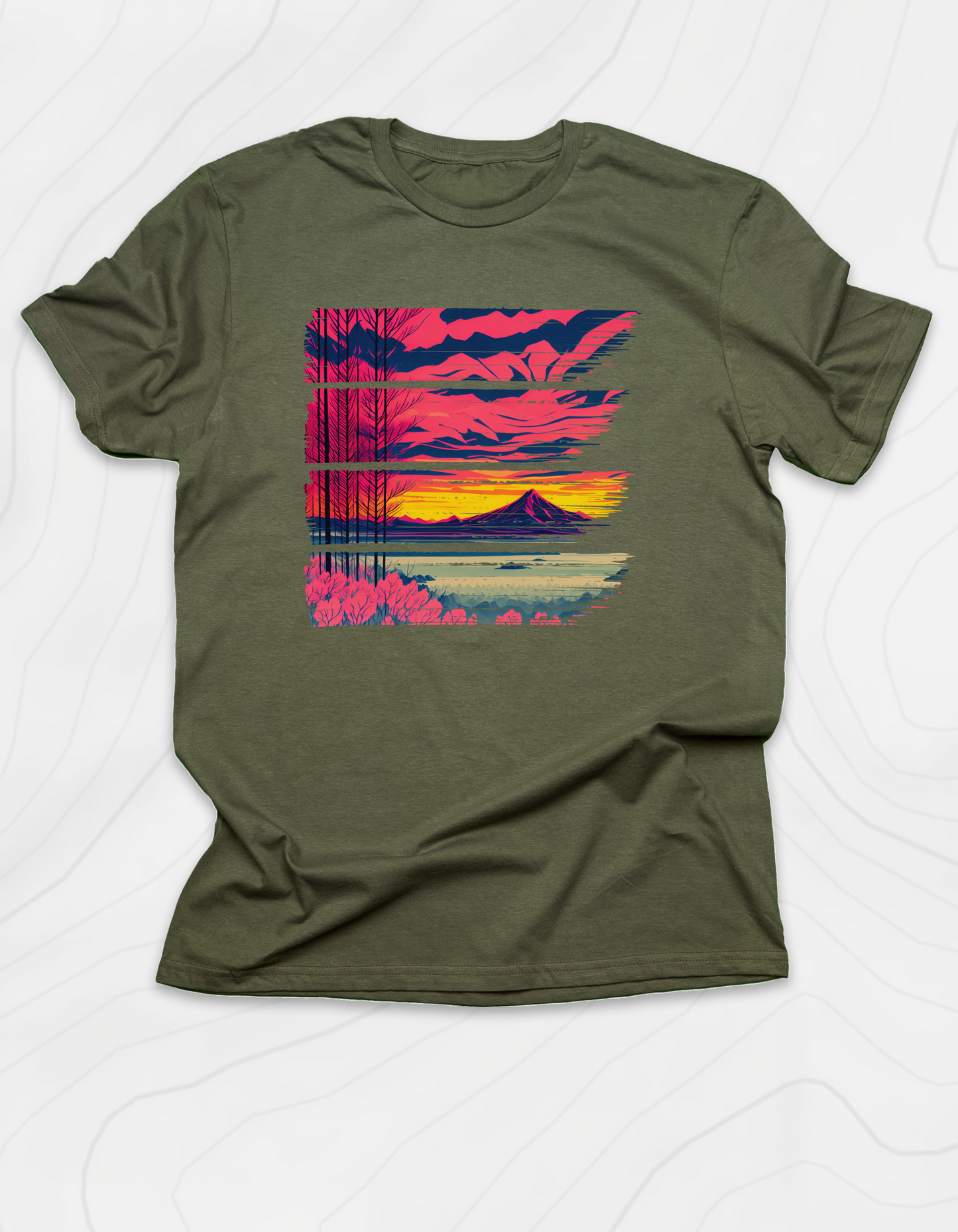 Red and Pink Sunset T-Shirt