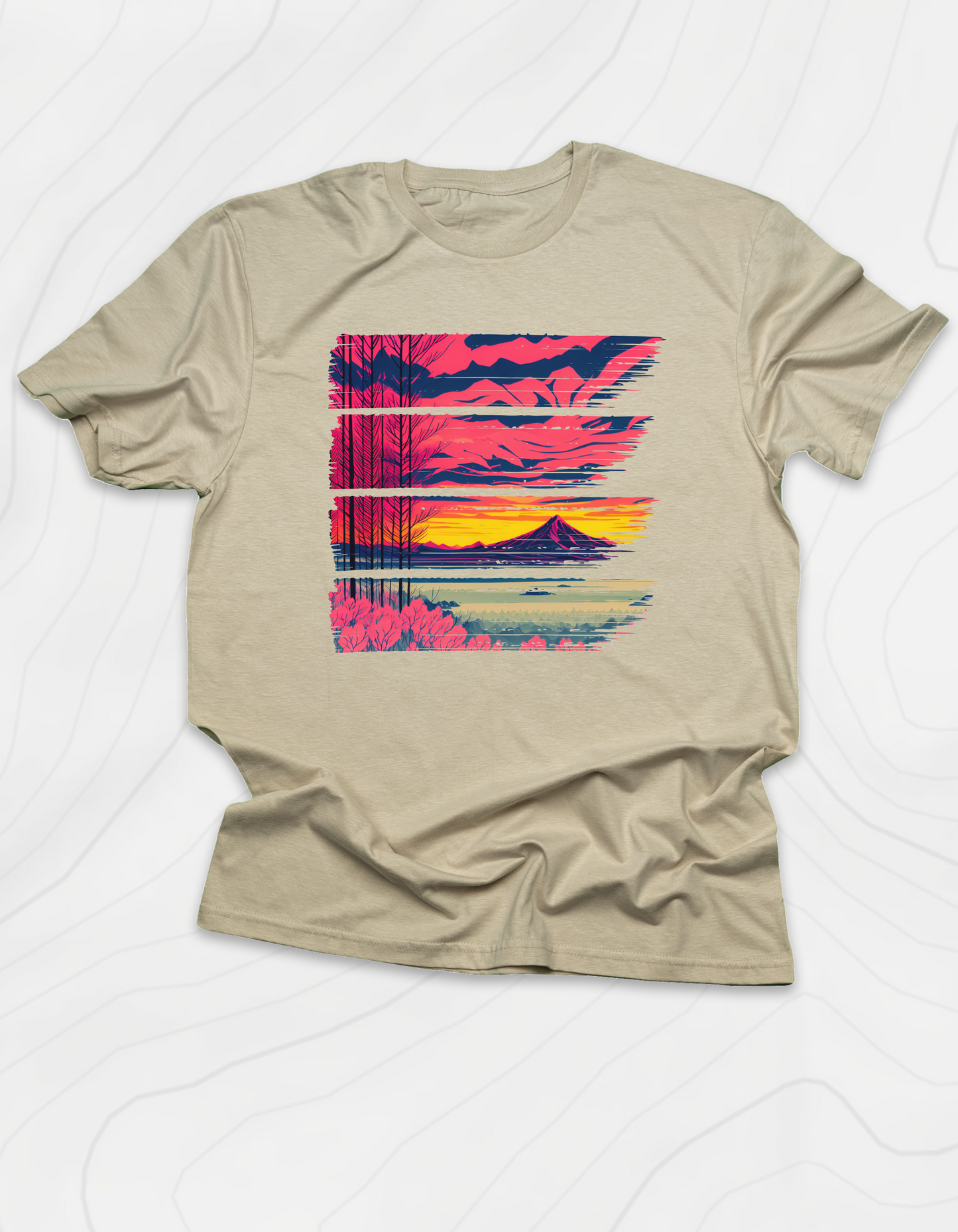 Red and Pink Sunset T-Shirt